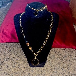Nwt  grey black midnight glass stones bracelet n necklace